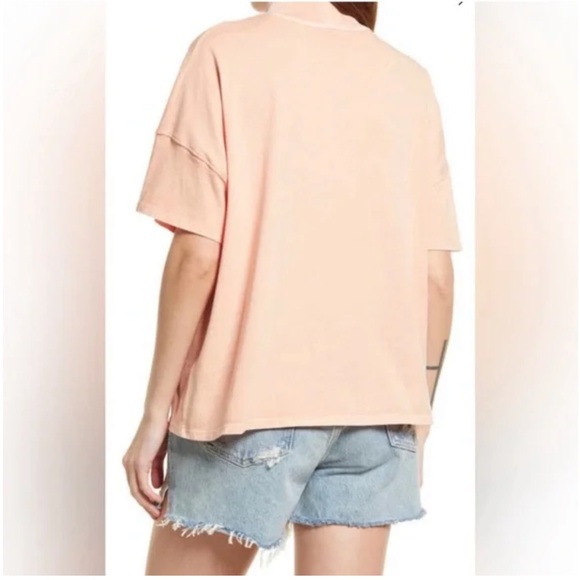 Free People Light Coral Short Sleeve Top - Picture 4 of 12